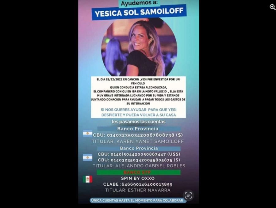Yésica Sol Samoiloff, the young woman from Mar del Plata who was run over in Mexico 20230102