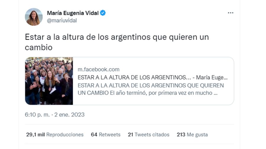 20220103 La carta abierta de María Eugenia Vidal.