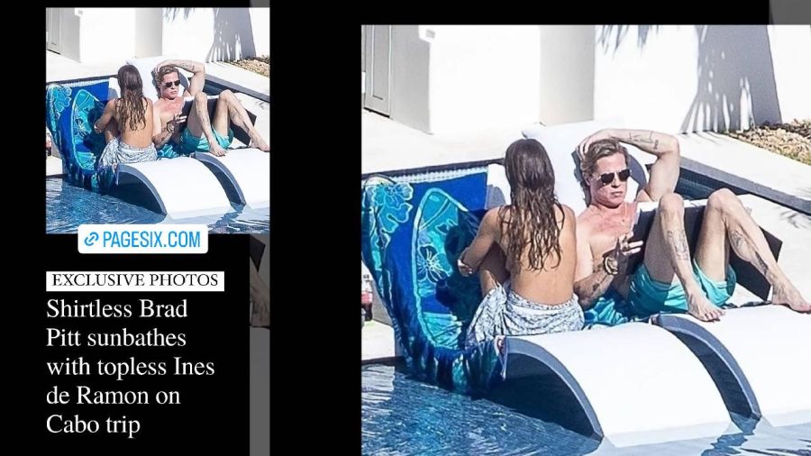 Brad Pitt junto Ines de Ramon, su nueva pareja, disfruta de unas vacaciones 