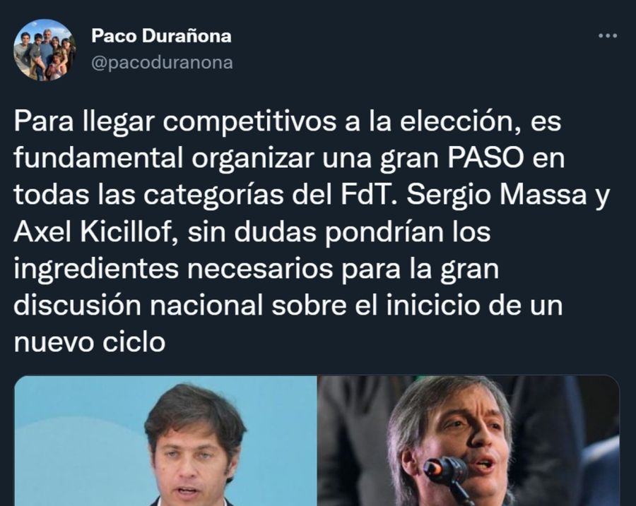 Tuit de Francisco Paco Durañona