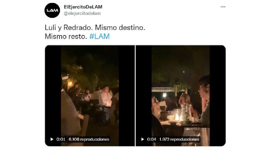Luciana Salazar y Martín Redrado coincidieron en un restaurante en Punta del Este
