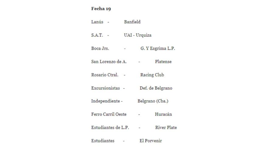 Fixture Femenino 2023