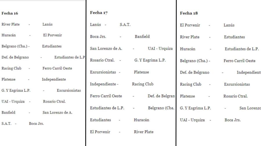 Fixture Femenino 2023