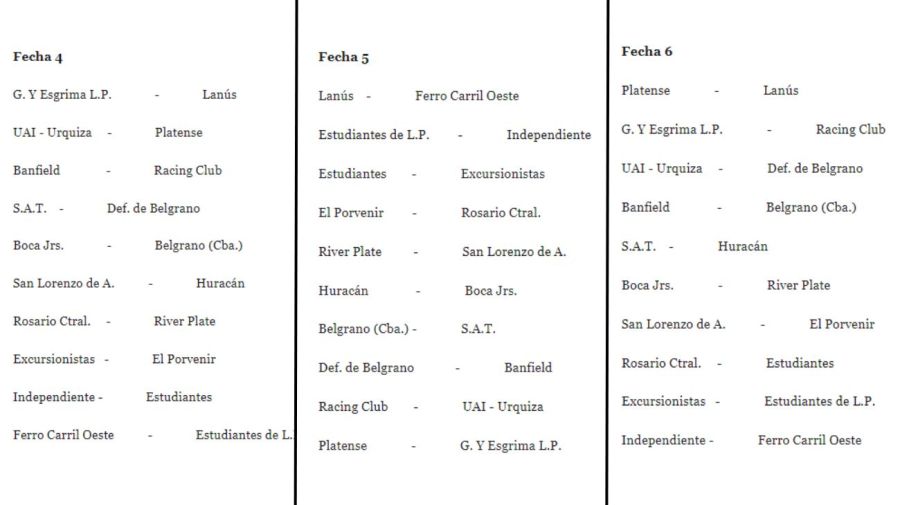 Fixture Femenino 2023