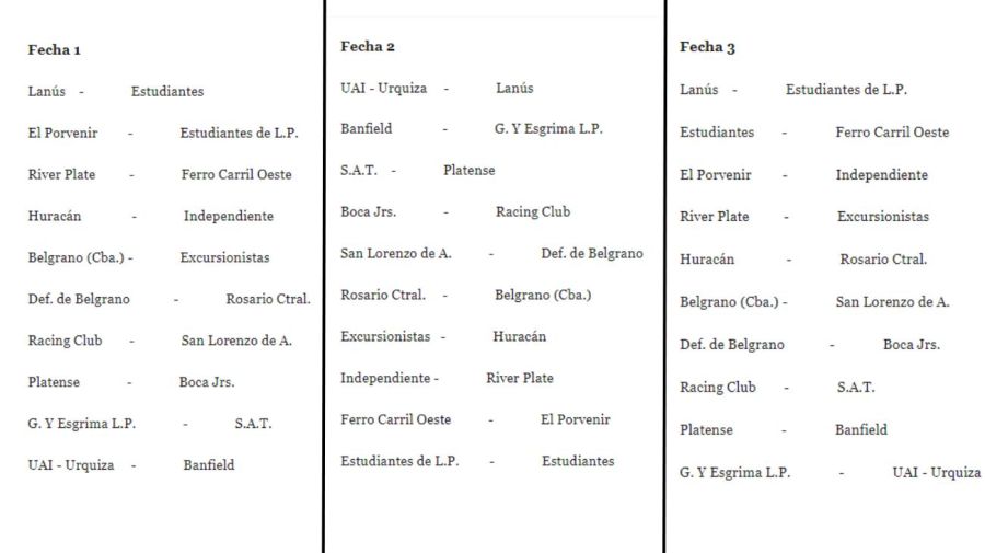 Fixture Femenino 2023