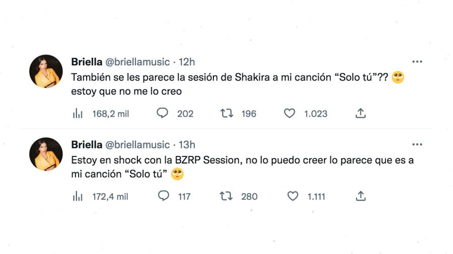 Briella acusó de plagio a Shakira y Bizarrap