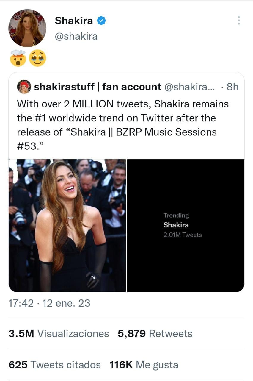 Shakira en Twitter
