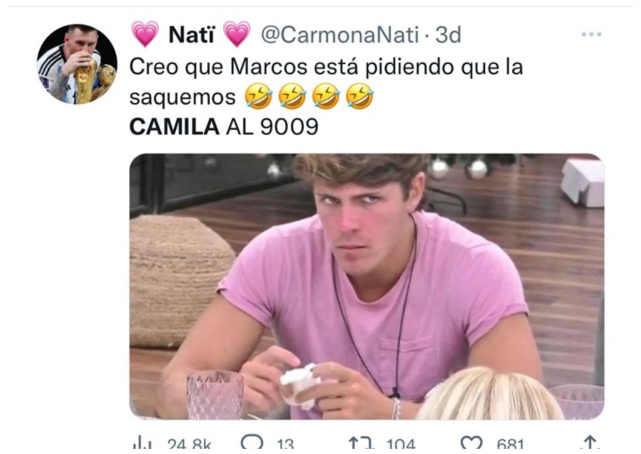 Gran Hermano: Camila reveló que le gusta Marcos y los memes estallaron