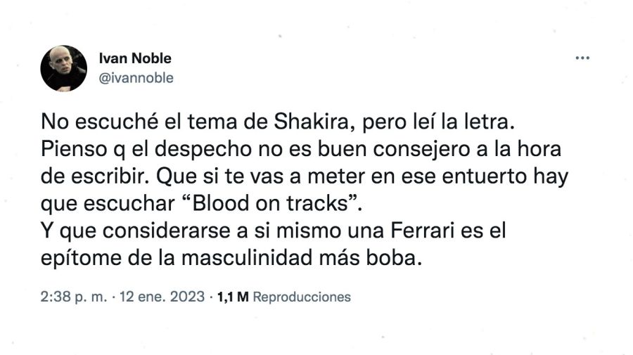 Iván Noble contra Shakira 
