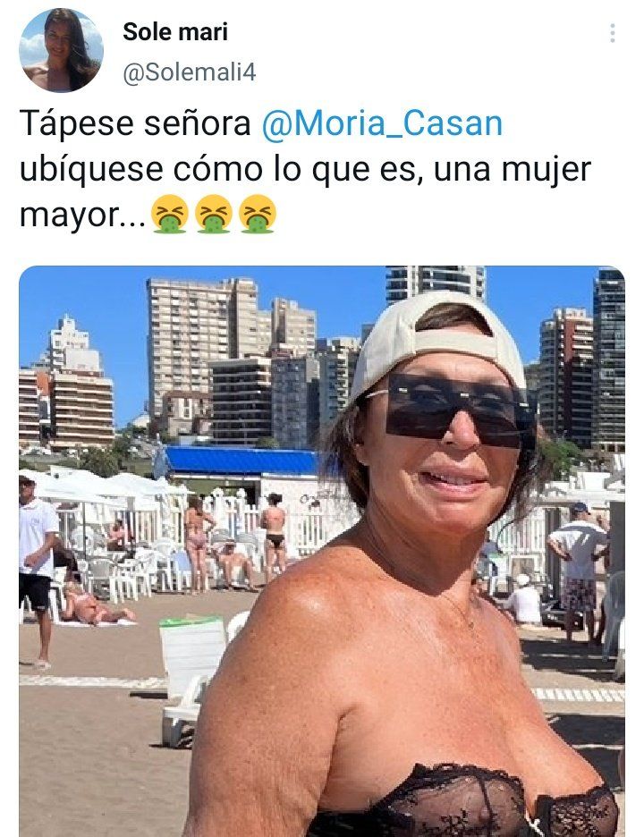 Moria Casán tweets