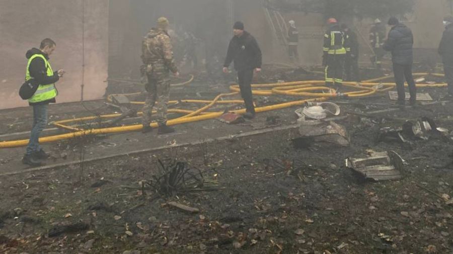 Un helicóptero se estrelló en Ucrania