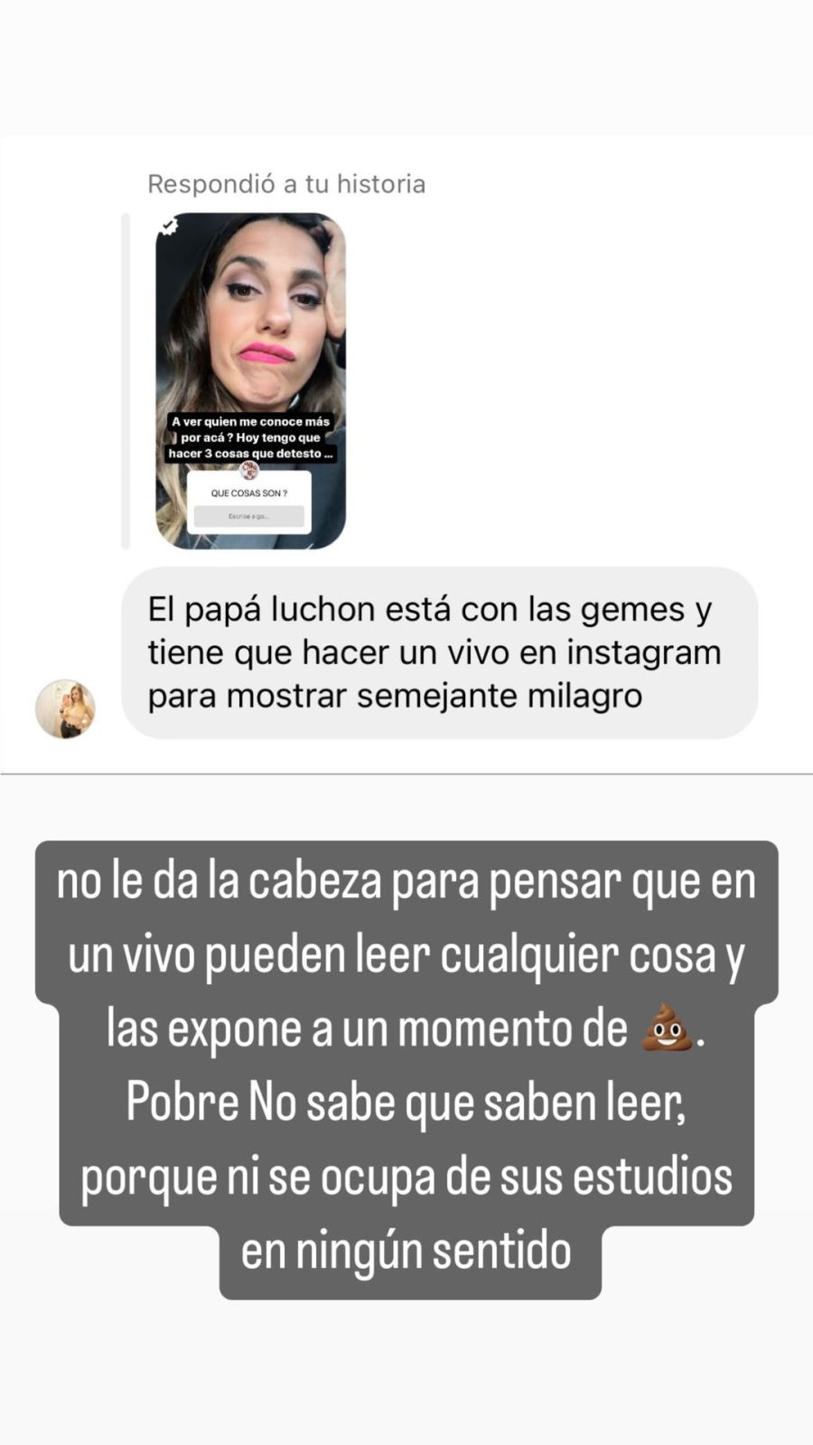 Cinthia Fernández apuntó contra Matías Defederico: 