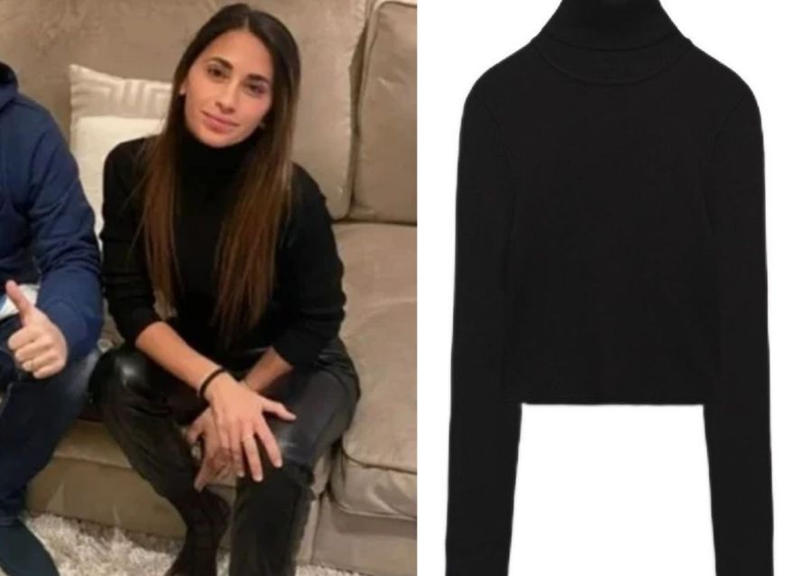 Antonela Roccuzzo: cuánto sale el look total black que lució en París