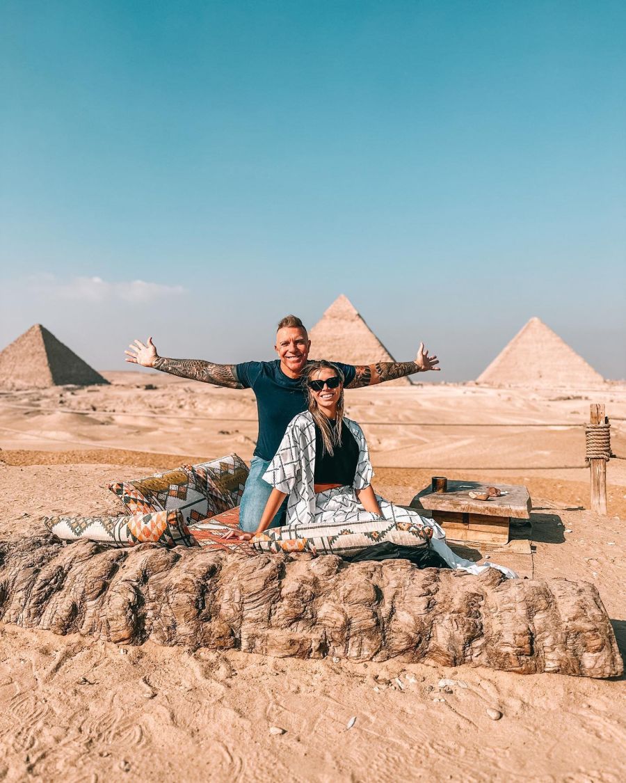 Alejandro Fantino y Coni Mosqueira mostraron las fotos de su luna de miel en Egipto