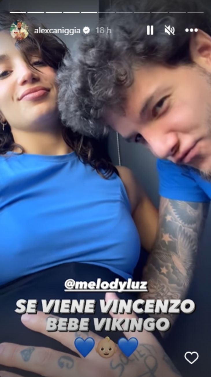Alex Caniggia y Melody Luz