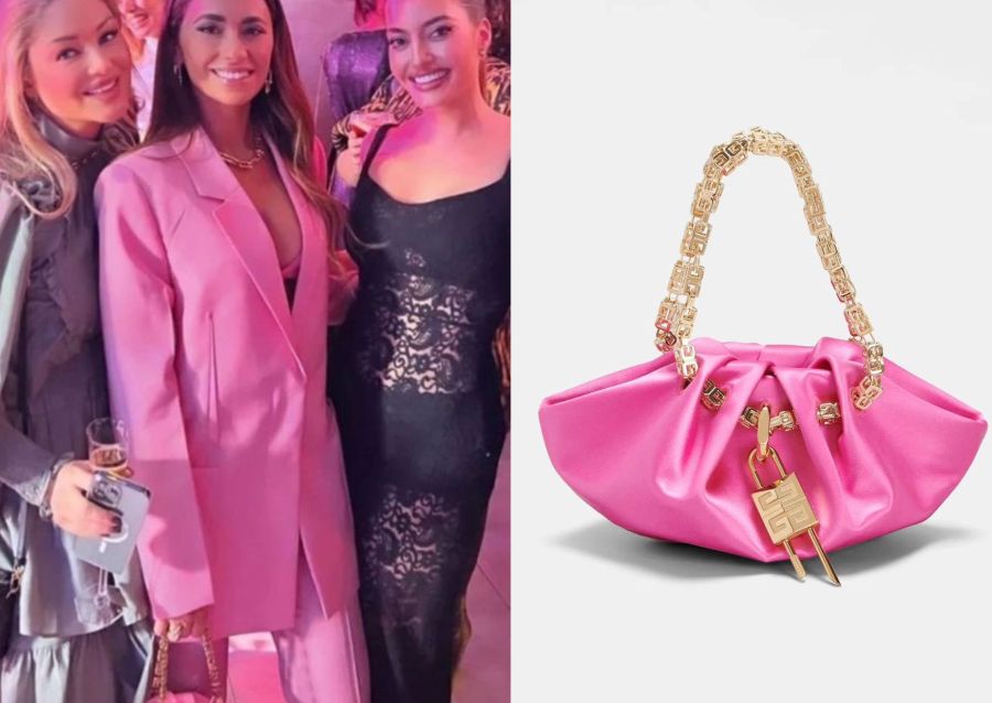 Antonela Roccuzzo sorprendió con una mini bag rosa de lujo