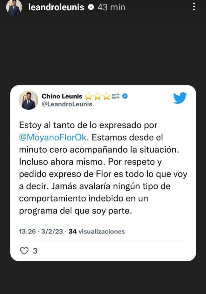 El Chino Leunis habló de la denuncia de Flor Moyano contra Juani Martino: 