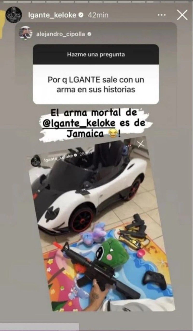 Tamara Báez reaccionó picante tras viralizarse una foto de su hija Jamaica con un arma 
