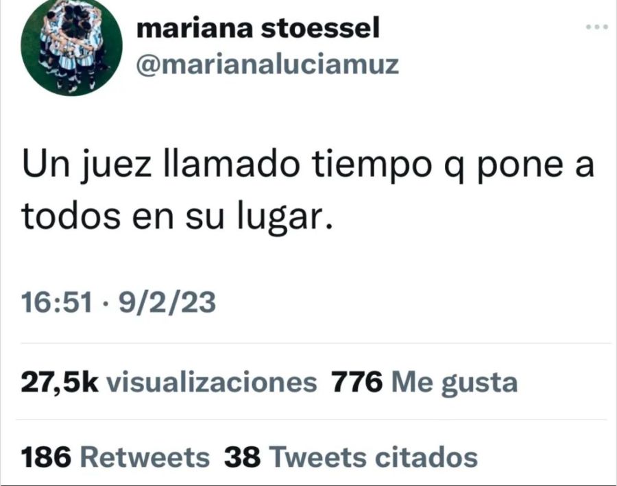 Tweet Mariana Muzlera