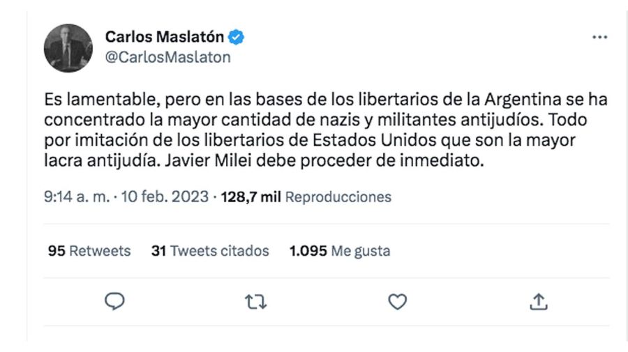 Mensaje de Carlos Maslatón