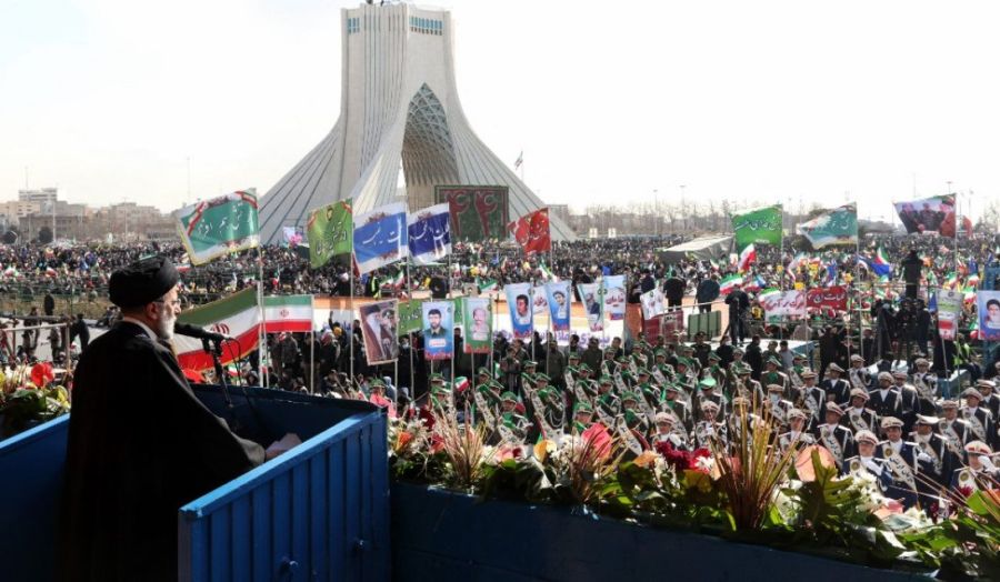 El presidente iraní Ebrahim Raisi encabezó los actos de celebración del nuevo aniversario de la revolución de 1979.