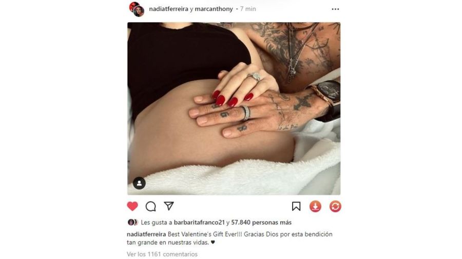Marc Anthony y Nadia Ferreira embarazo