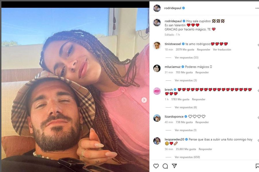 Tini Stoessel fue sorprendida por Rodrigo de Paul en el Día de los Enamorados y subió un tierno video: 