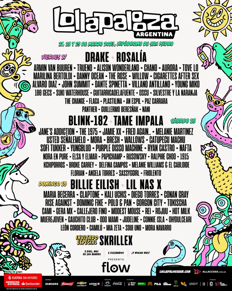 Skrillex confirmó su presencia en el Lollapalooza Argentina 2023