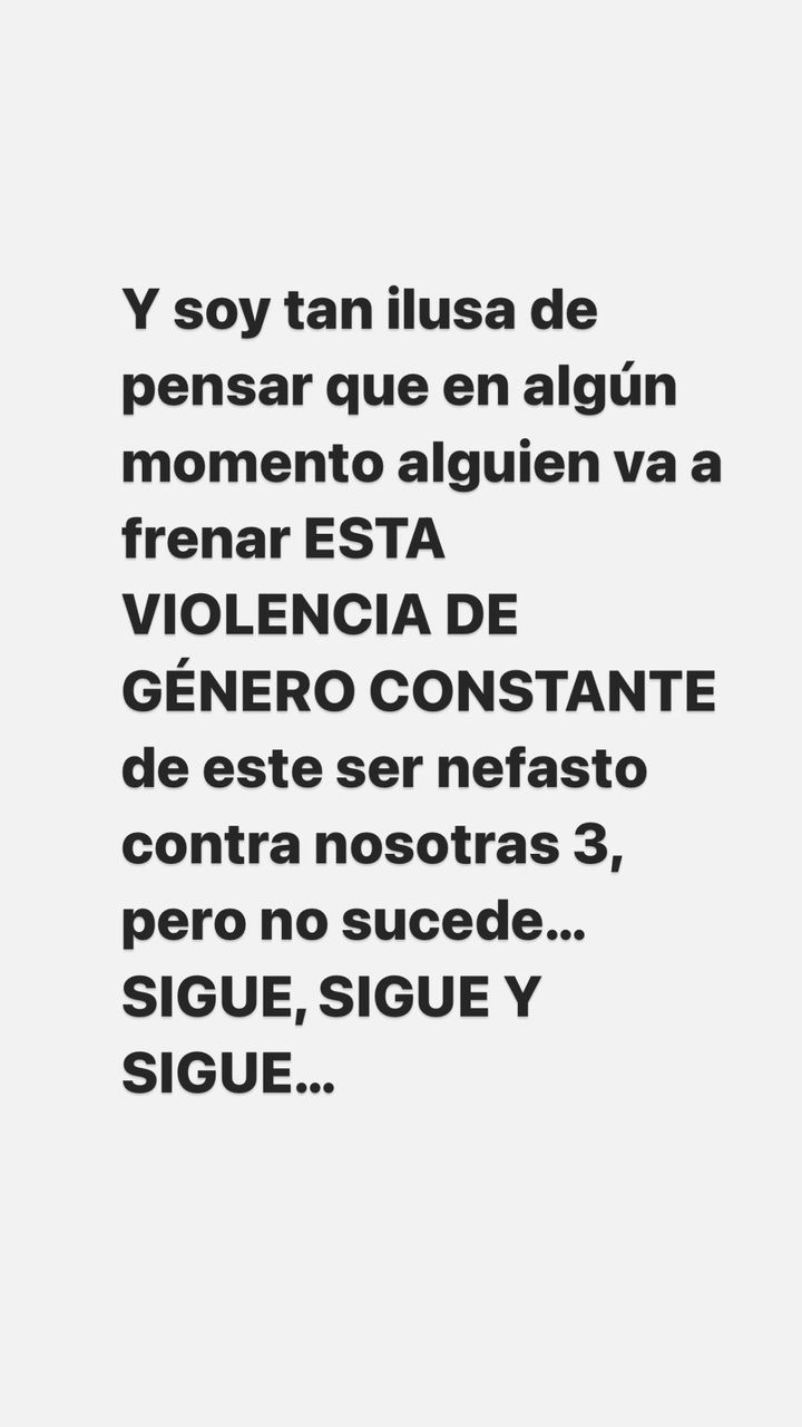 Dalma Maradona denunció en las redes sociales violencia de género: 
