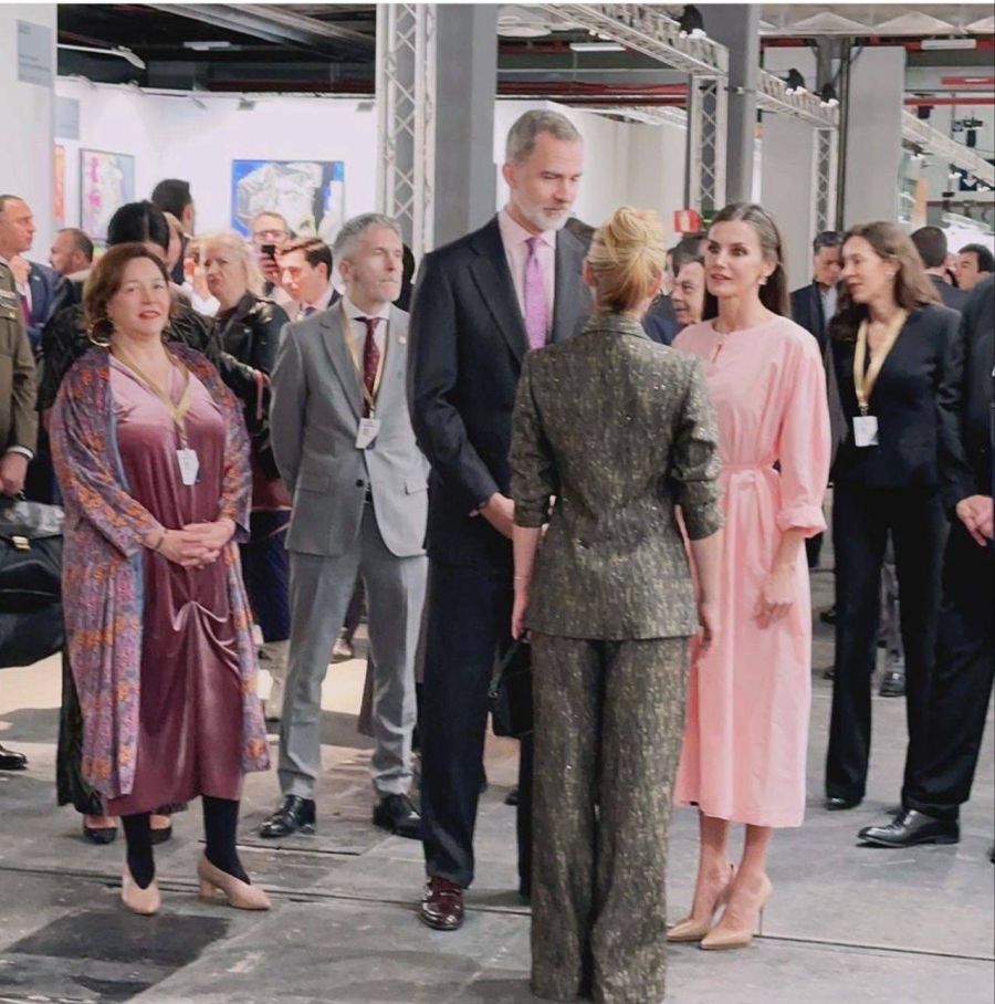 El look de Fabiola Yáñez para su encuentro con Letizia Ortiz en Madrid