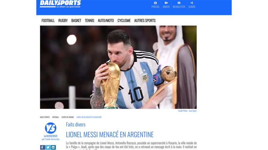 Los portales del mundo por la noticia vinculada a Messi y su mujer