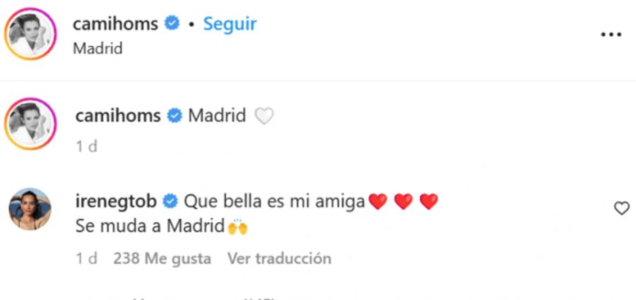 ¿Camila Homs se mudará a Madrid? 