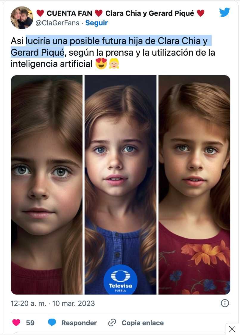 Clara Chía y Gerard Piqué: filtran cómo luciría su posible futura hija