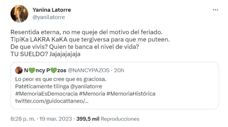 Yanina Latorre vs Nancy Pazos