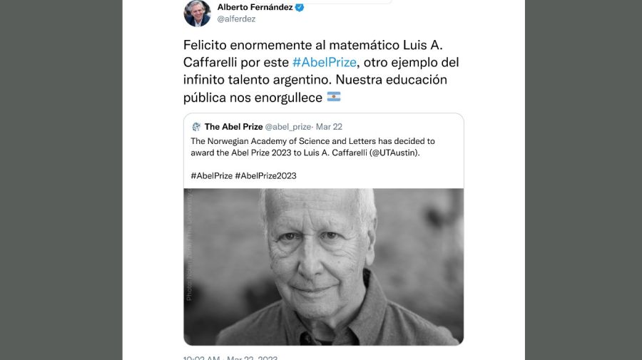 Luis Caffarelli ganó el premio Abel