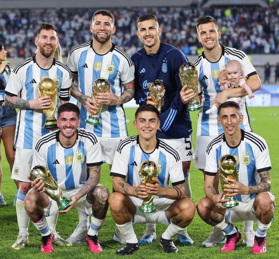 Los festejos de la selección en las redes