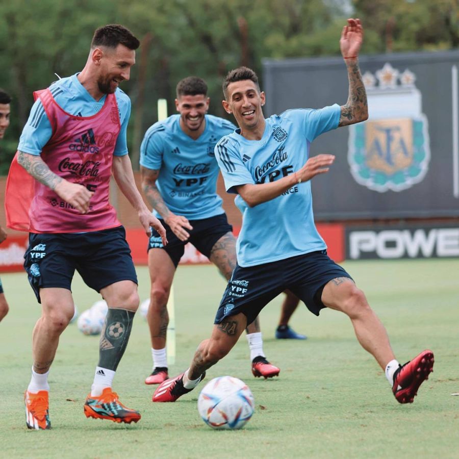 Los festejos de la selección en las redes