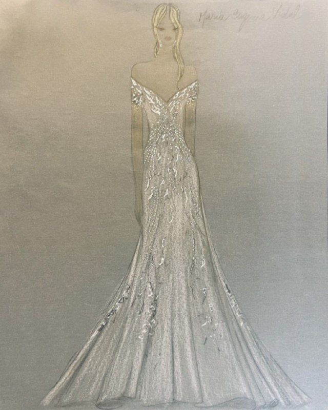 Diseño vestido Maria Eugenia Vidal