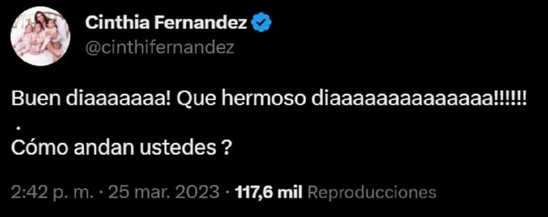 Cinthia Fernández Tweet