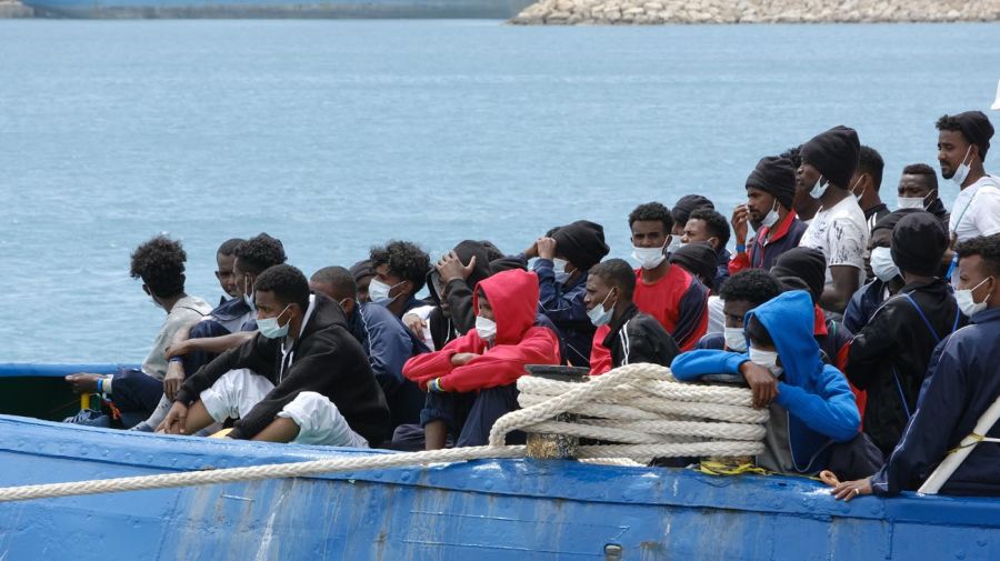 Migrantes de Libia que se dirigen hacia Europa.