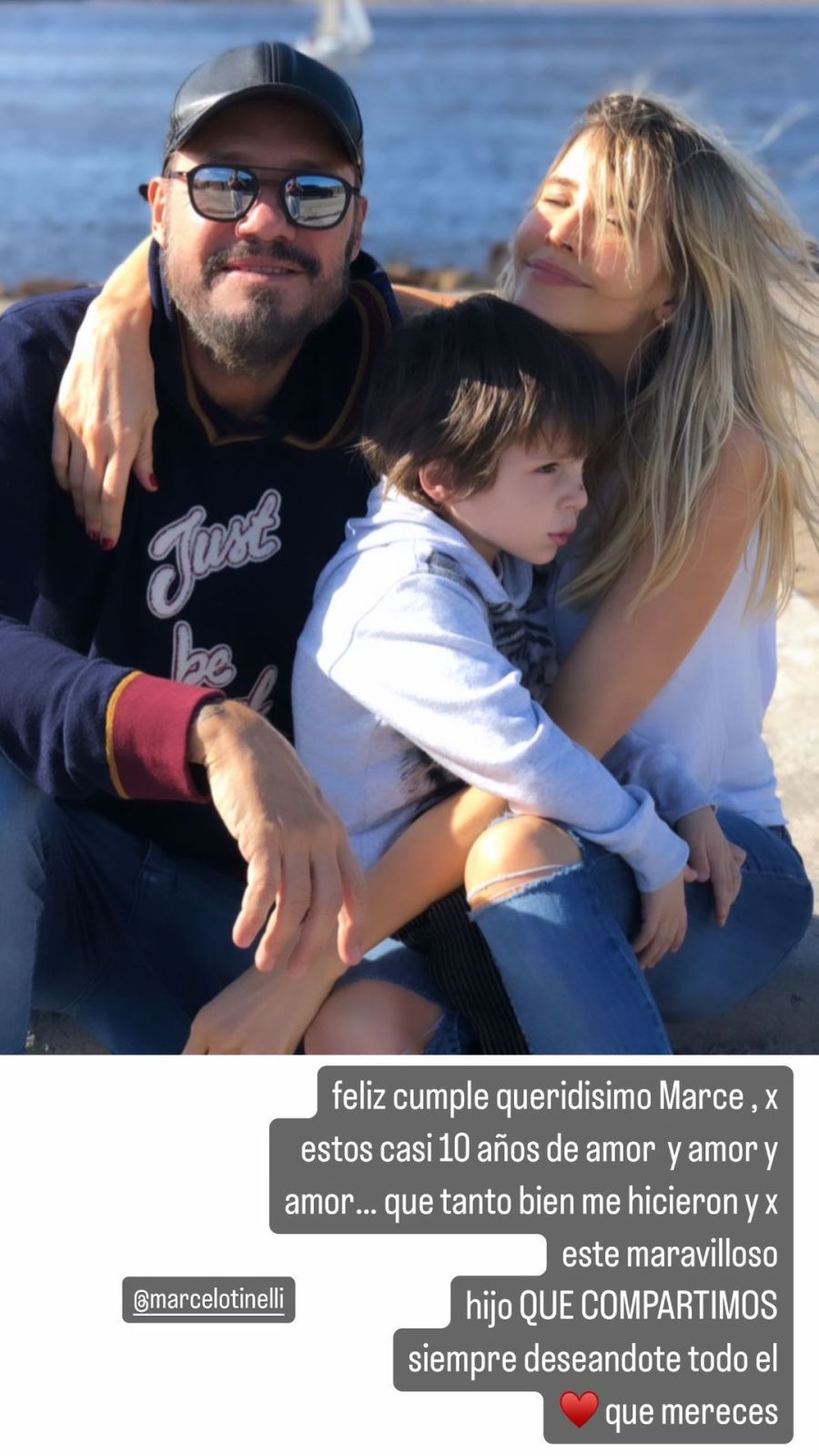 Guillermina Valdés saludó a Marcelo Tinelli en su cumpleaños: 