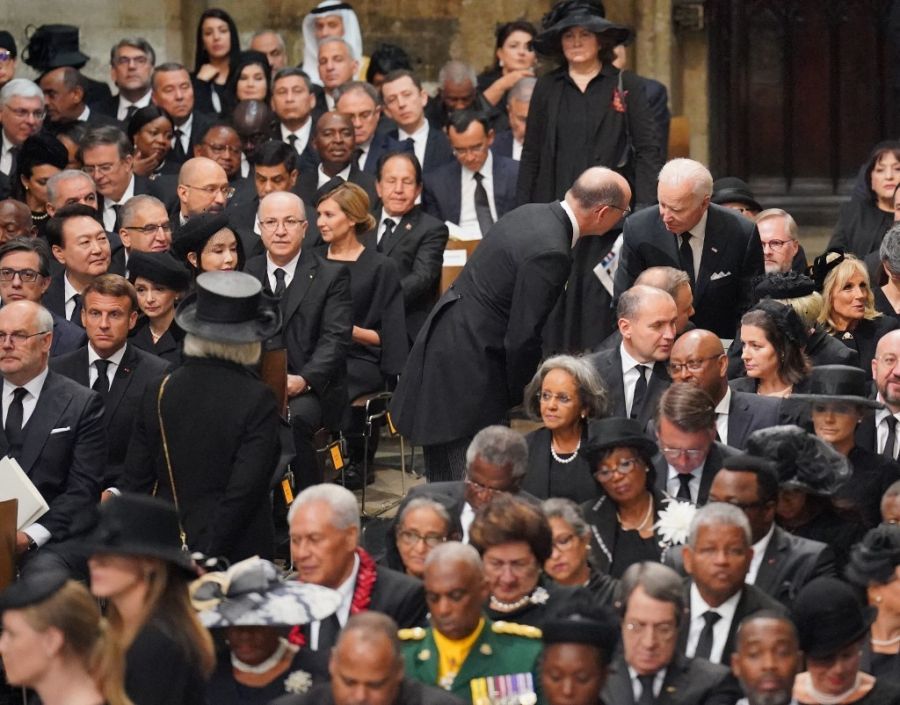 Biden en el funeral de la Reina Isabel 