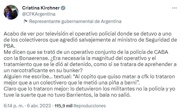 Tweet CFK