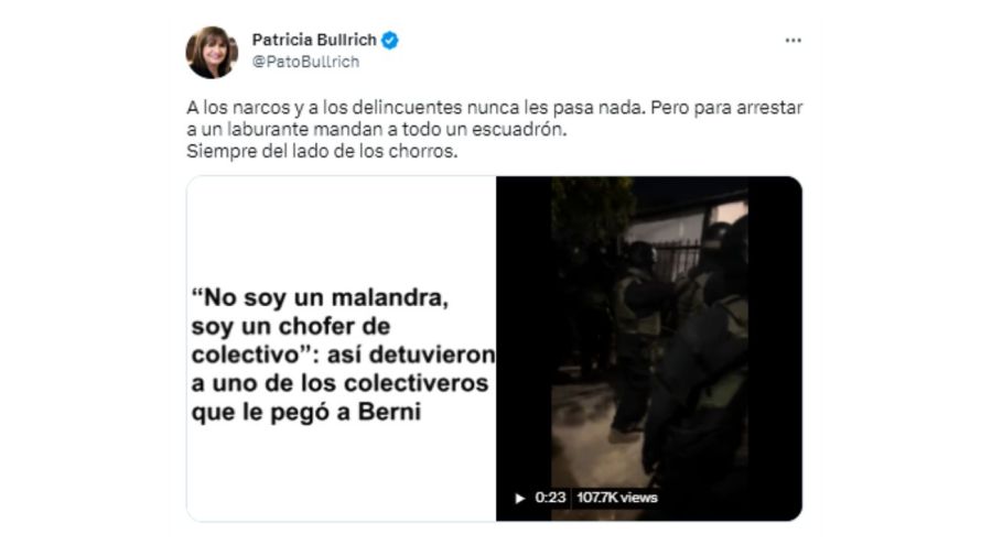 Tuits detención colectivero 20230407