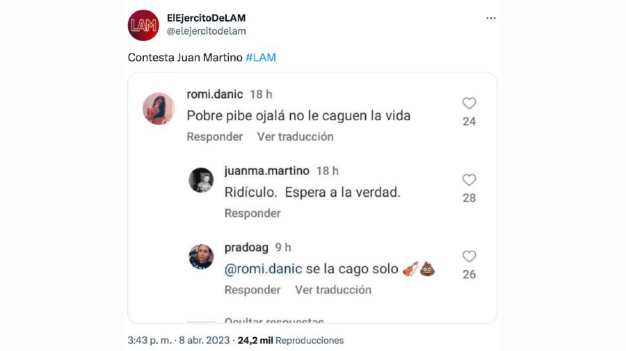 Juan Martino comentario tras la entrevista de Flor Moyano en LAM