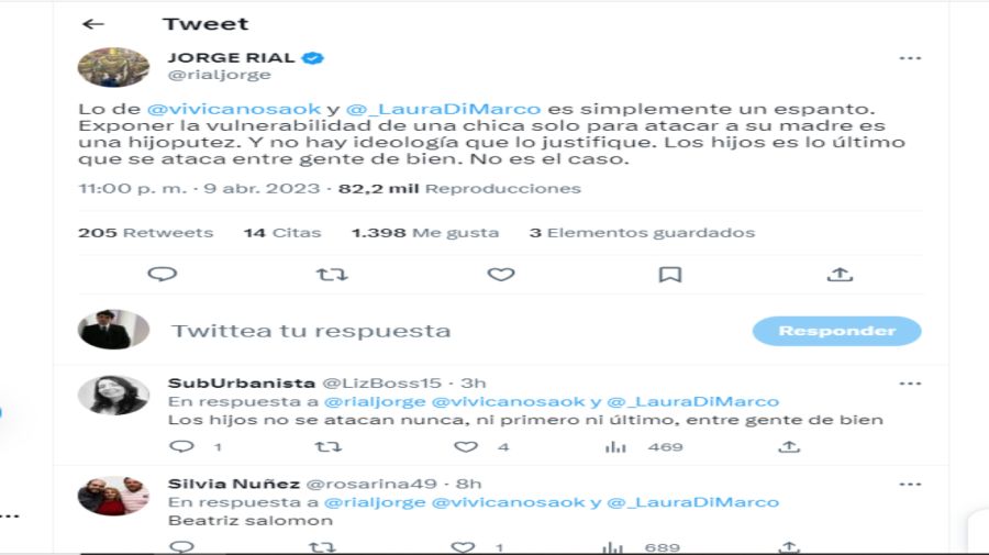 20230410 Críticas a los dichos de Laura Di Marco.