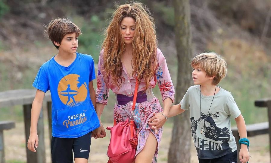 Shakira y sus hijos Milan y Sasha