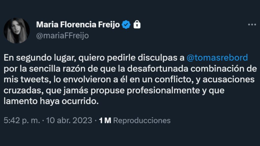 Tuits de Florencia Freijo