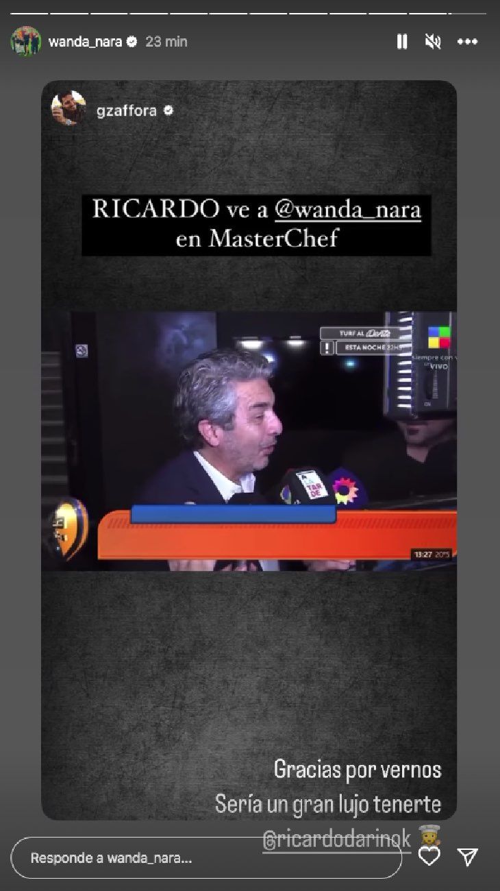 Wanda Nara y Ricardo Darín
