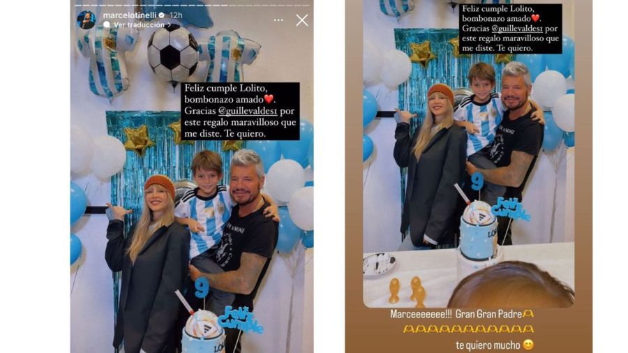 Cumpleaños del hijo de Tinelli y Valdés